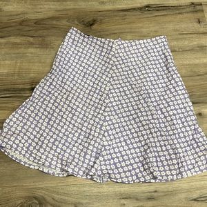 Floral patterned short skirt